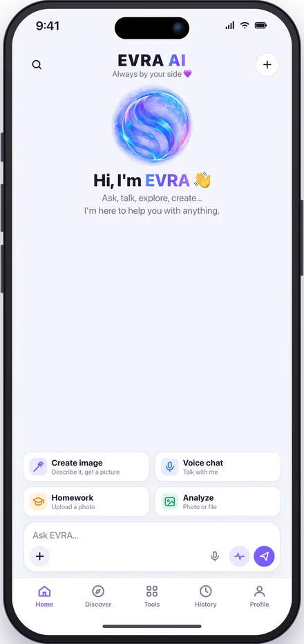 EVRA AI home